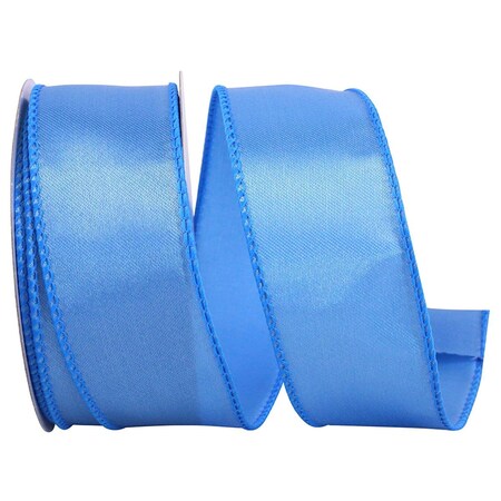 Reliant Ribbon 1.5 in. Satin Value Wired Edge Ribbon, Light Blue - 10 Yards 92575W-052-09F